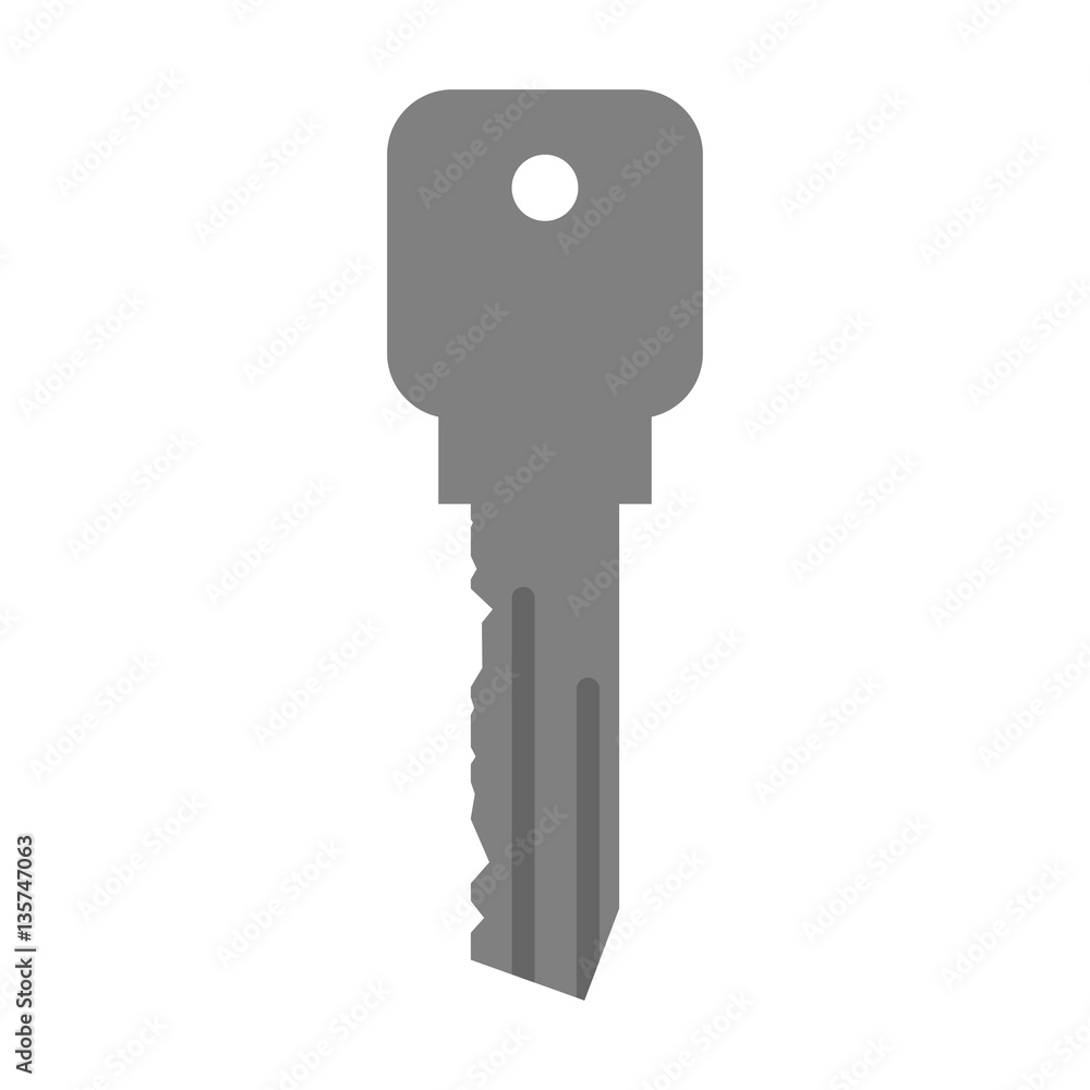 Key from door. Home clef isolated on white background Key from door. Home clef isolated on white background
