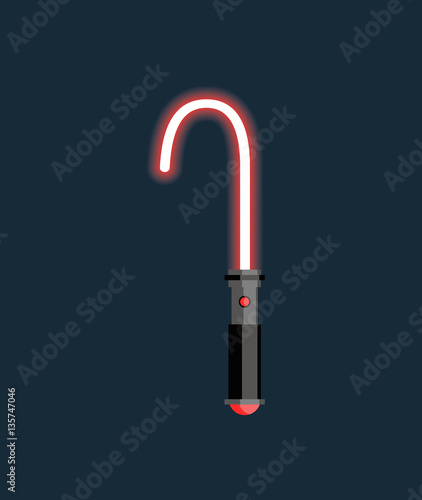 Laser sword powerless. Glowing saber impotent. future Weapons