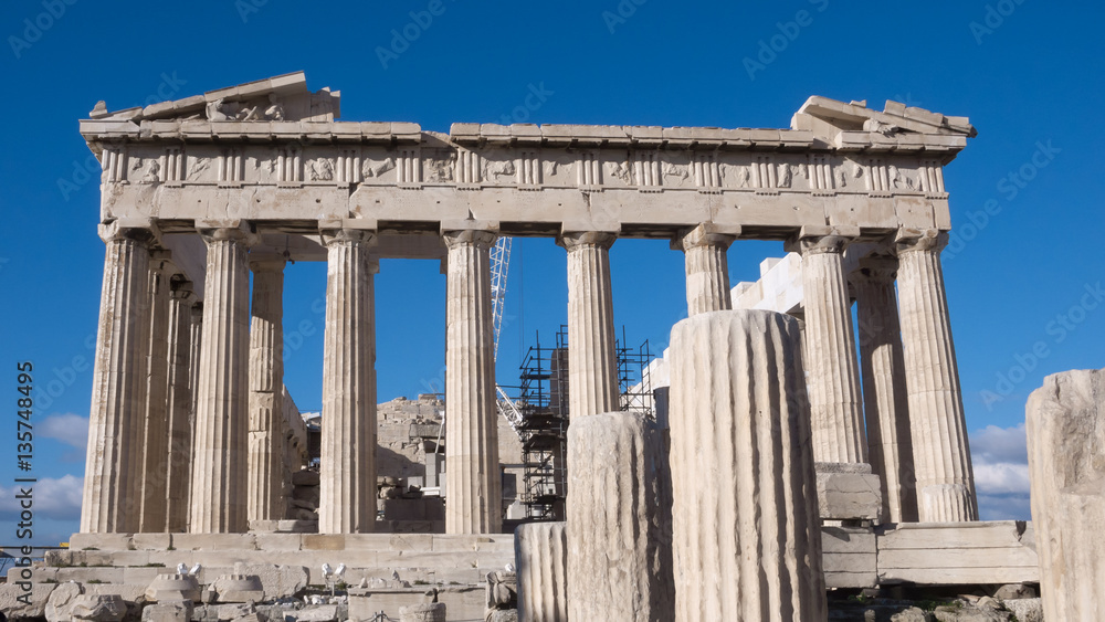 The Parthenon in the Acropolis of Athens, Attica, Greece