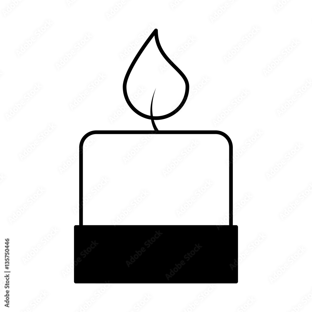 Naklejka premium candle aroma therapy icon vector illustration design