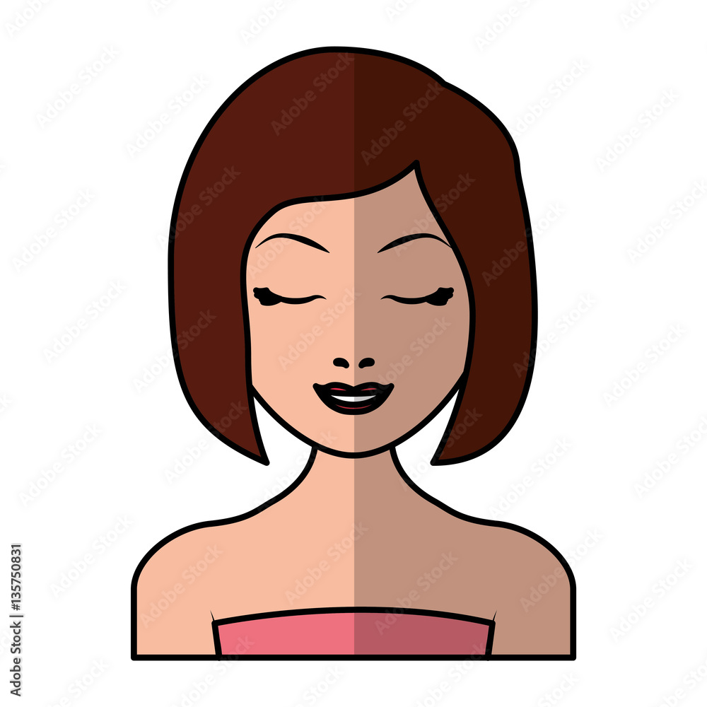 Face of woman in spa vector illustration design Face of woman in spa vector illustration design