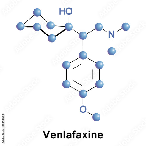 Venlafaxine is an antidepressant of the serotonin-norepinephrine reuptake inhibitor class. It ups concentrations of the neurotransmitters serotonin and norepinephrine in the body and the brain