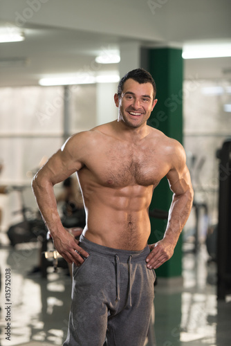 Portrait Of A Physically Fit Muscular Hairy Man