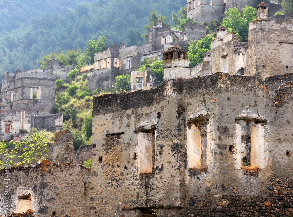 Ghost town of Kayakoy (Turkey)