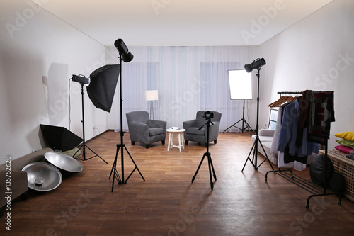 Photo studio with lightning...