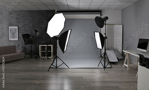 Photo studio with lightning...