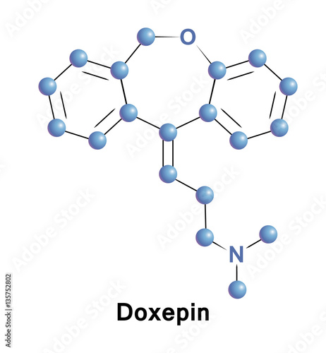 Doxepin is used to treat depression, anxiety disorders, itchiness, trouble sleeping, and as a second-line treatment of chronic idiopathic urticaria, hives.