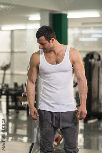 Portrait Of A Physically Fit Man In Undershirt