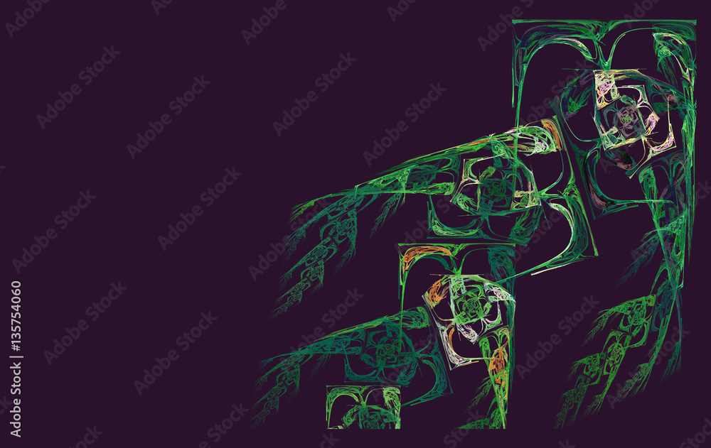 abstract fractal and colorful branch