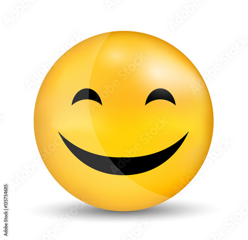 Vector funny smiley. Happy face
