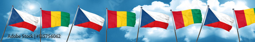 czechoslovakia flag with Guinea flag, 3D rendering