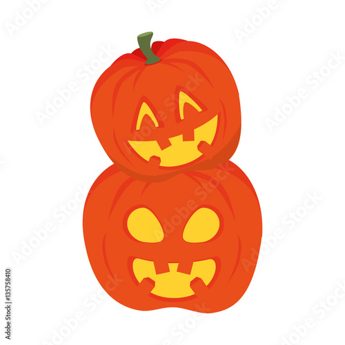 halloween card party invitation vector illustration design © Gstudio