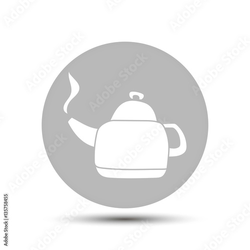 kettle. vector icon on gray background