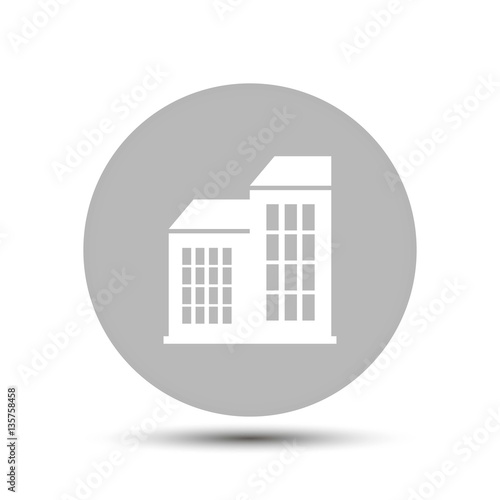 multi-storey building. vector icon on gray background