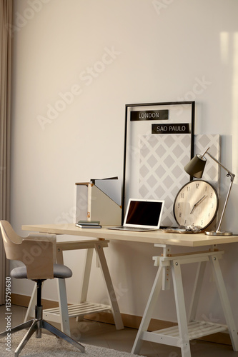 Comfortable workplace with ...