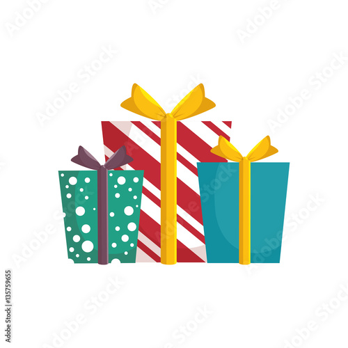 happy merry christmas gift card vector illustration design