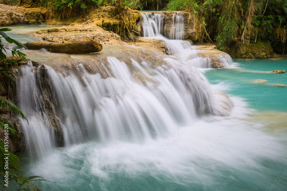 Fototapeta premium Kuang Si Waterfall, Luang prabang, Laos