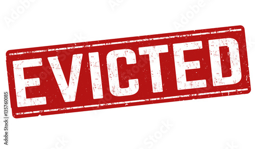 Evicted sign or stamp