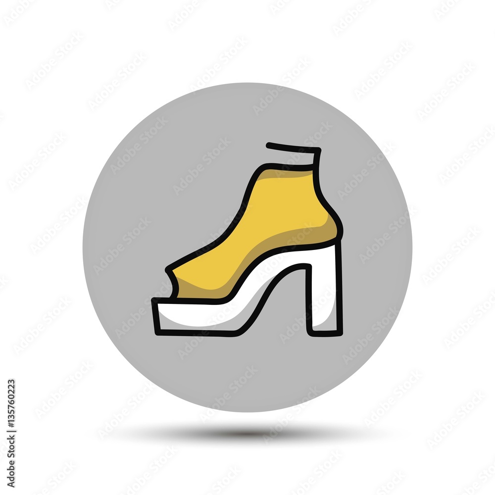 women's shoes. vector icon on gray background women's shoes. vector icon on gray background