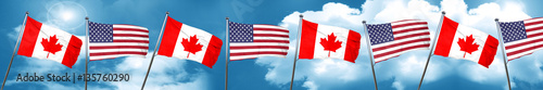 Obraz na płótnie Canada flag, 3D rendering w salonie