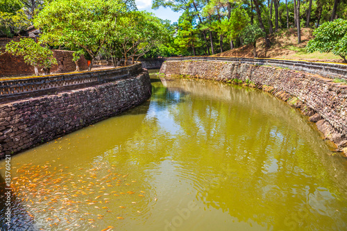 Vietnam, ancient Tu Duc royal tomb near Hue photo