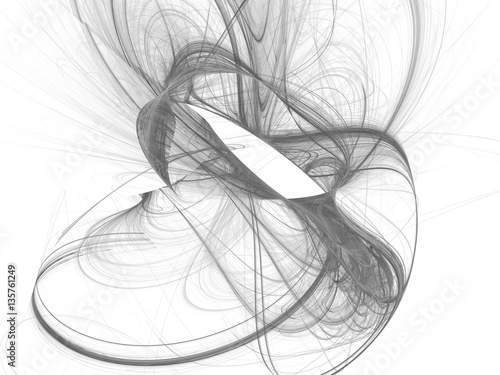 Monochrome fractal background. Digital collage.