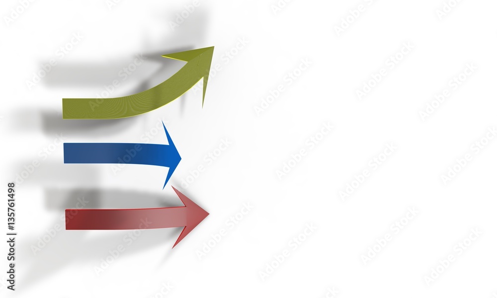 Fototapeta premium Find the right path ,top view 3d render