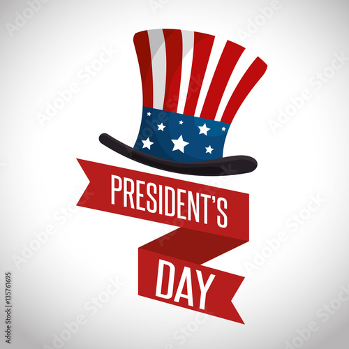 happy presidents day poster vector illustration design