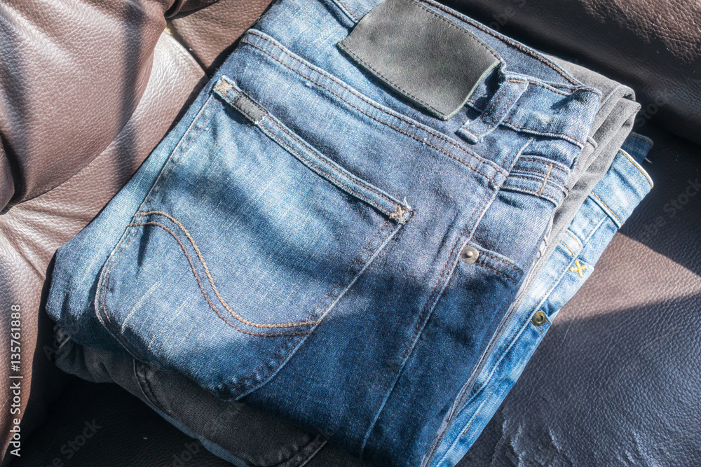 Jeans on light. Jeans on light.