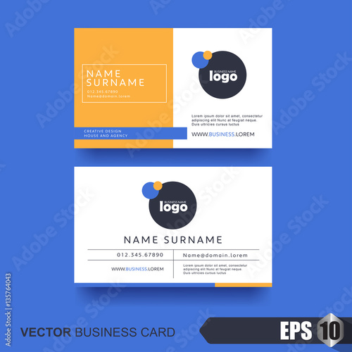 business card design layout template with modern pattern,Vector illustration