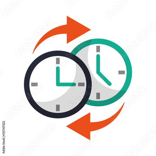 clock time arrow around vector illustration eps 10