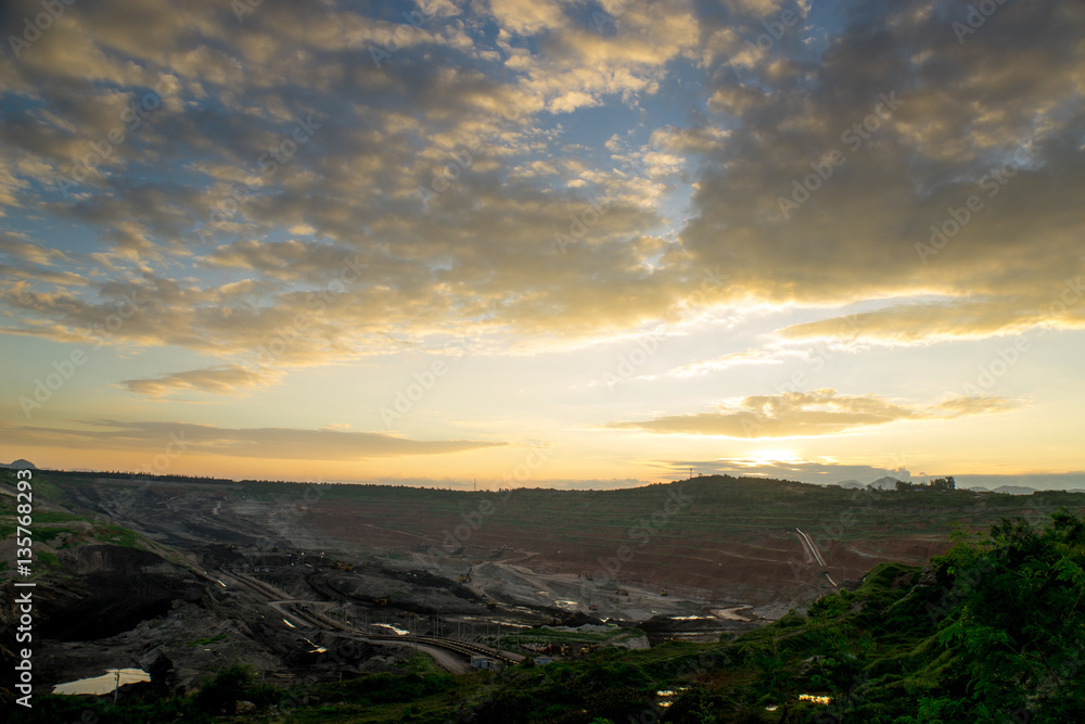 Sunset in Coal Mining