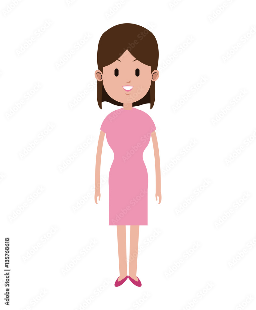 woman brunette pink dress beauty vector illustrationeps 10 woman brunette pink dress beauty vector illustrationeps 10