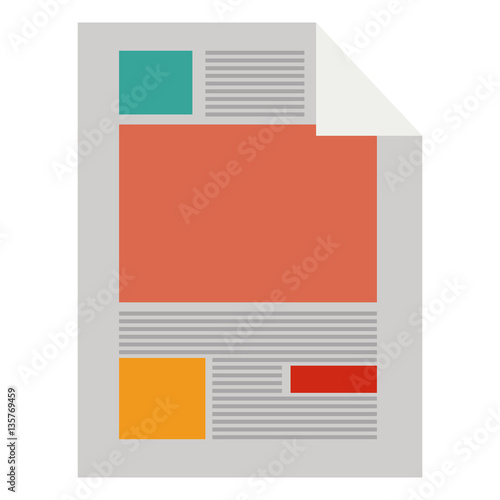 colorful paper sheet text and graphics vector illustration