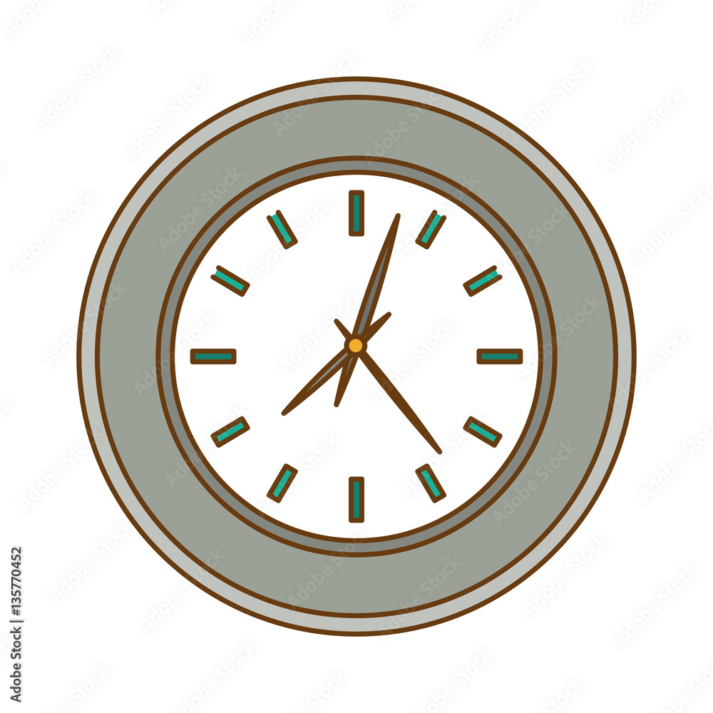 silver wall clock icon image design, vector illustration silver wall clock icon image design, vector illustration
