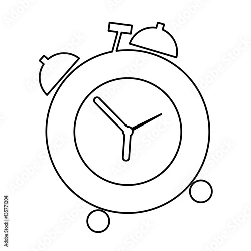 alarm clock icon image vector illustration design 