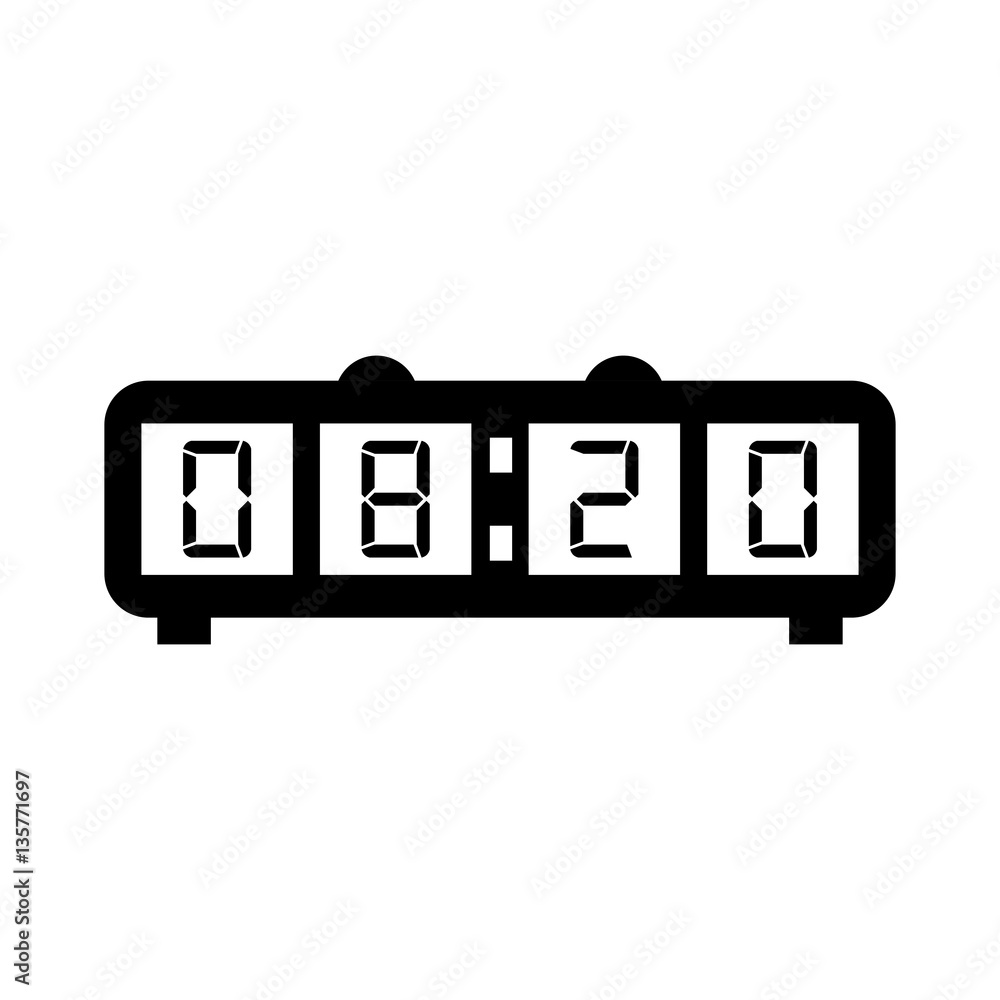 digital alarm clock icon image vector illustration design digital alarm clock icon image vector illustration design