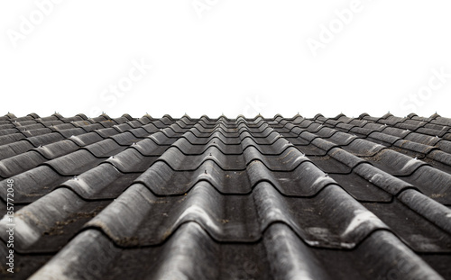 Texture of fiber cement roof sheet, Pattern of weathered the dirty roof, Corr...