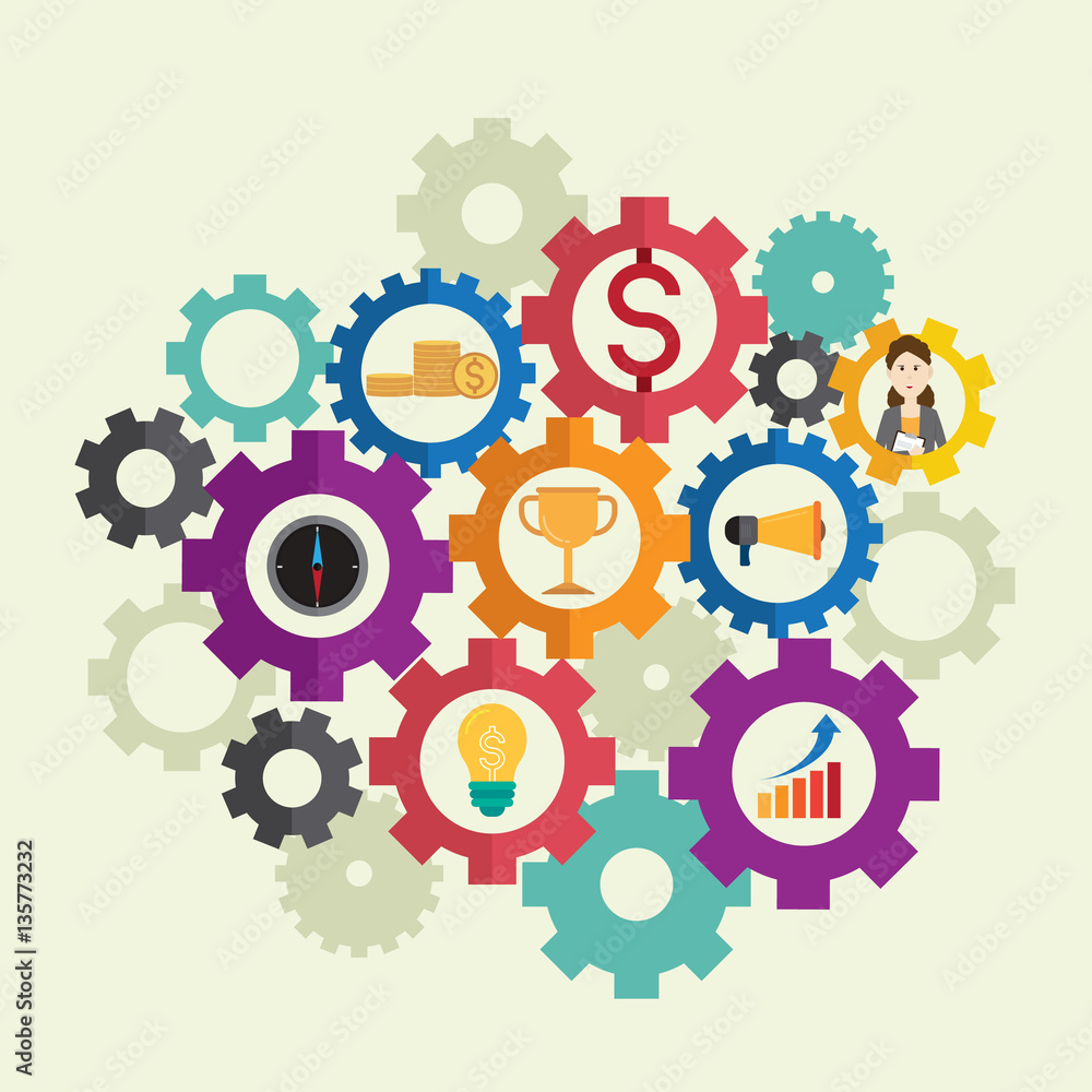 gear business icon vector illustration gear business icon vector illustration