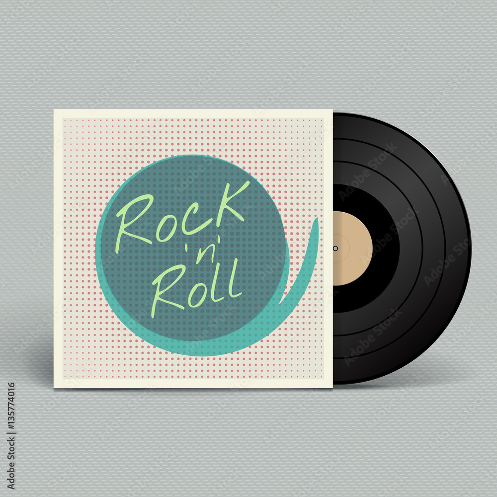 Obraz premium Vinyl record. Retro style. Vector illustration.