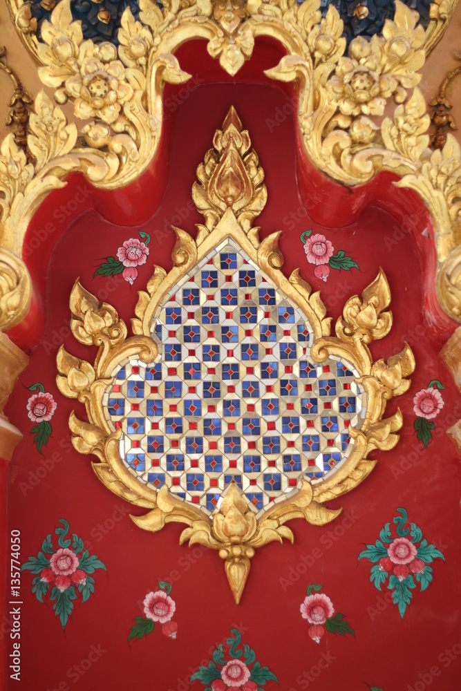 Thai art stucco on wall Thai art stucco on wall
