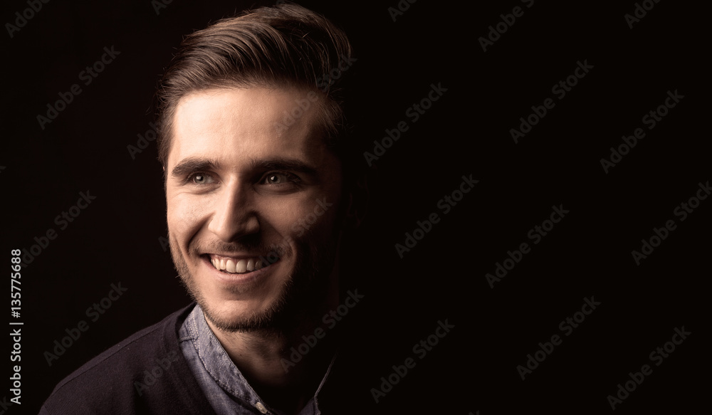 Obraz premium young man close up portrait