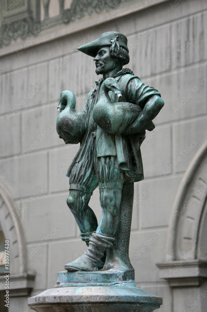 Goose Man Fountain in Lucerne, Switzerland