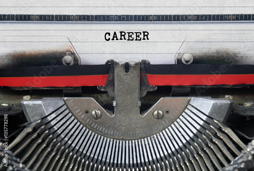 CAREER Typed Words On a Vintage Typewriter Conceptual