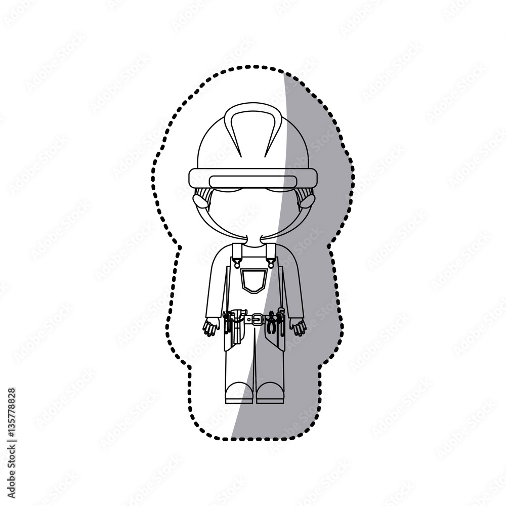 Construction worker cartoon icon vector illustration graphic design Construction worker cartoon icon vector illustration graphic design