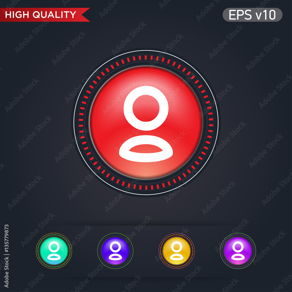User icon. Button with user icon. Modern vector. User icon. Button with user icon. Modern vector.