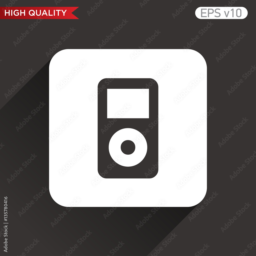 Audio player icon. Button with player icon. Modern vector. Audio player icon. Button with player icon. Modern vector.