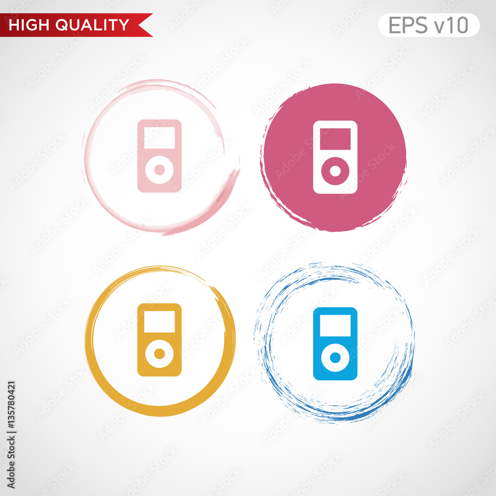 Audio player icon. Button with player icon. Modern vector. Audio player icon. Button with player icon. Modern vector.