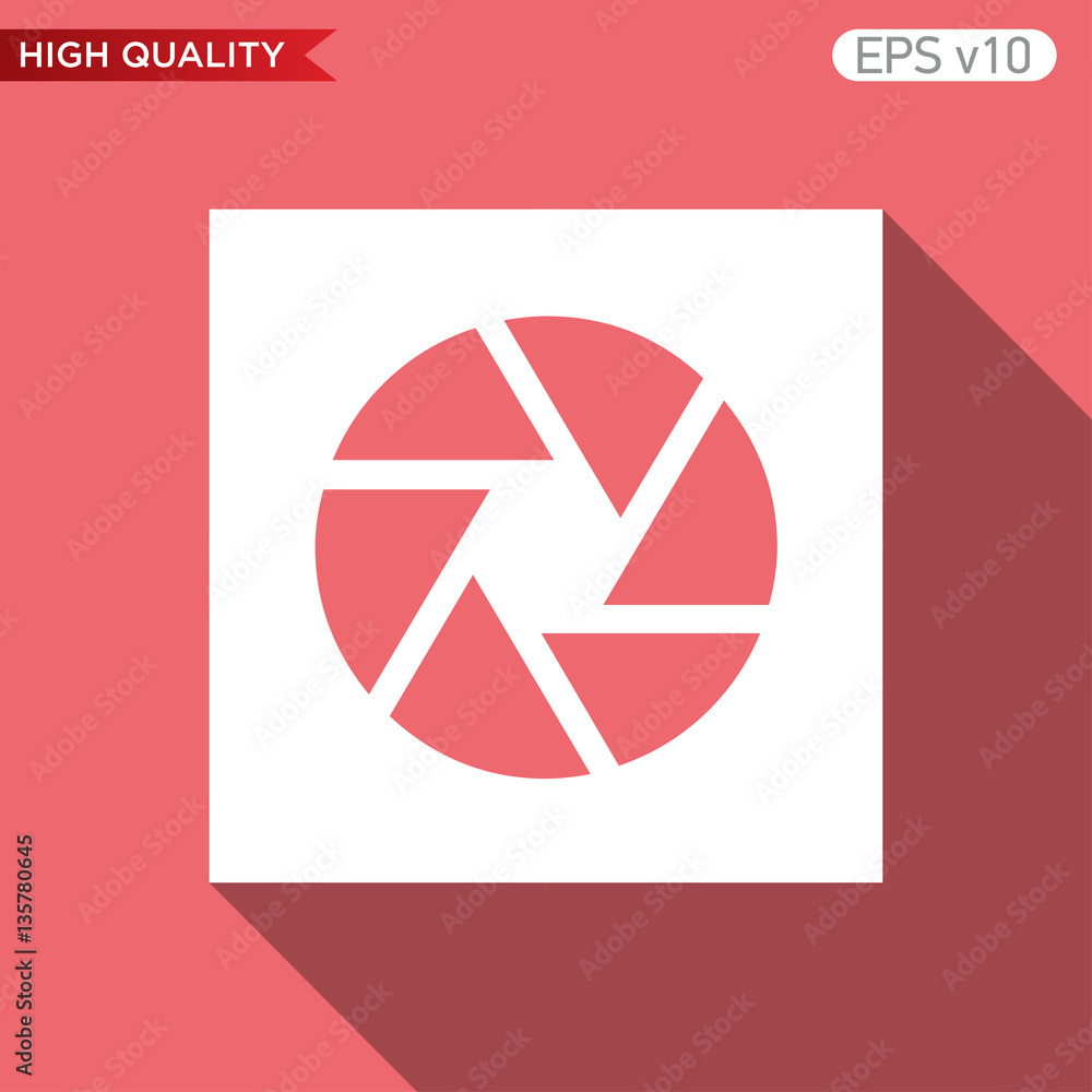 Shutter icon. Button with shutter icon. Modern vector. Shutter icon. Button with shutter icon. Modern vector.