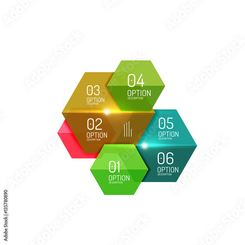 Infographic modern templates - geometric shapes